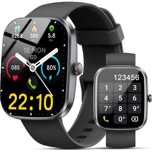 Reloj Inteligente Hombre Mujer, 1.91" Smartwatch con Llamadas Bluetooth y Whatsapp Notificación, IP68 Pulsera Actividad con 100+ Modos Deportivos, SpO2, Pulsómetro, Monitor de Sueño para iOS Android