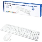 LogiLink ID0104W - Set de teclado y ratón inalámbricos, 2,4 GHz, teclado de 103 teclas (+13 teclas de acceso rápido), ratón (sensor óptico) con 3 botones, conexión de enlace automático, blanco - Imagen 3