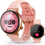 OUKITEL BT60 Reloj Inteligente Mujer - 1,32" HD AMOLED Smartwatch Mujer con Bluetooth 5.2, 100+ Modos Deportivos, DIY Esfera Reloj, Monitor Sueño, Podómetro, 5ATM Impermeable, para Android iOS, Rosa - Imagen 1