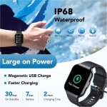 Reloj Inteligente Hombre Mujer, 1.96" Smartwatch con Llamadas Bluetooth, Smart Watch Pulsómetro/Monitor de Sueño/Podómetro, 110+ Modos Deportivos Impermeable IP68 Pulsera Actividad para Android iOS - Imagen 6