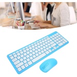 Qiilu Combo de Teclado y Ratón de 96 Teclas, Transmisión de 10 Metros, 2,4 GHz, Inalámbrico, Teclado Delgado con Alfombrilla Antideslizante para PC, Portátil, Ratón, Transmisión de 10 - Imagen 8