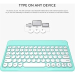 Washranp 1 Conjunto de Teclado inalámbrico y ratón Respuesta rápida Larga Espera Tableta Delgada sin Problemas BT Mini Mouse Plug and Play Bluetooth Teclado y Mouse Combo Slim y Portable Blanco 1 1 - Imagen 6
