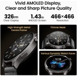 TOZO S5 - Reloj Inteligente para Hombre y Mujer, Smartwatch con 1.43'' AMOLED, Contestar/Hacer Llamadas y Más de 100 Modos Deportivos - Imagen 2