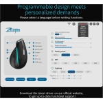 Docooler Ratón Inalámbrico, F-36 Ratón Óptico Inalámbrico Vertical 2.4G Blue-Tooth Mouse luz a Todo Color 8 Teclas de programación Cinco dpi Mouse de Juego Incorporado 730mah batería de Litio Blanco - Imagen 8