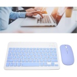 Teclados de Computadora Ratones, Juego de Ratón con Teclado Inalámbrico Diseño Ergonómico Estructura de Pie de Tijera de Metal ABS para Oficina (Blue) - Imagen 3