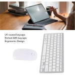 Juego de ratón con Teclado inalámbrico de 2,4 G, Teclado de 78 Teclas Finas grabadas y Kit de ratón ergonómico, combinación de Teclado y ratón USB silencioso para Escribir, Jugar (Plata) - Imagen 2