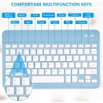 Teclado inalámbrico portátil, AIMMIE Rechargeable10 Teclado Universal ultradelgado para Tableta con Mouse inalámbrico, pequeño Teclado inalámbrico para tabletas iOS/Android/Windows, computadoras - Imagen 3