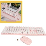 Combinación de Teclado y Ratón Inalámbricos de 2,4G con Teclas Redondas y Teclado Numérico, Alto Rendimiento, Teclas de Patas Altas, Ratón Ajustable (Tablero Rosa) - Imagen 5