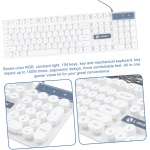 BELLIFFY 1 Juego Conjunto De Botones del Mouse Ratón De Teclado para Jugador Auriculares Inalámbricos para Juegos Ratón Inalámbrico De La Computadora Teclado Iluminado Abs - Imagen 3