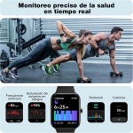 Reloj Inteligente Hombre con Llamadas y Voz de Alexa, 1.8" Smartwatch IP68 Reloj Deportivo Mujer con 100+ Modos Deportivos, Pulsera Actividad Pulsómetro/Monitor de Sueño/Podómetro para Android iOS - Imagen 3