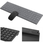 Juego Delgado de Teclado y Mouse inalámbricos, portátil Compacto de 10 m con conexión remota Smart Sleep, combinación de Teclado y Mouse, para PC, Windows, Mac(Negro) - Imagen 6