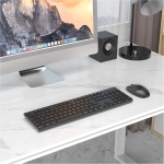 seenda Teclado y ratón inalámbricos, teclado inalámbrico delgado con ratón para ordenador, portátil, MacBook, tamaño completo y diseño QWERTZ, alcance de hasta 10 m (negro) - Imagen 7