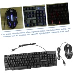HOMSFOU 1 Juego Juego De Teclado y Mouse con Cable USB Combo De Teclado y Mouse Inalámbricos Teclado y Mouse Led Ratón De Luz De Fondo Máquina De Escribir El Plastico Compatible Oficina - Imagen 5