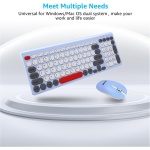 LeadsaiL KF29 Juego de teclado y mouse inalámbricos, ratón USB inalámbrico y teclado compacto para computadora, QWERTY UK Layout para laptop HP/Lenovo y Mac-Colorful - Imagen 7