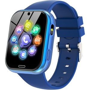 Lylica Reloj Inteligente Niños - Smartwatch Niño para y Niña con Podómetro, 19 Juegos, Llamadas, SOS, Música, Linterna, Juguetes para niños de 3-12 años Navidad Cumpleaños Regalo (Azul)