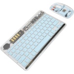 DAUZ Combinación de Ratón y Teclado Inalámbrico, Combinación de Ratón y Teclado de Conexión de Modo Práctico de 3 Modos para PC (Blue) - Imagen 9