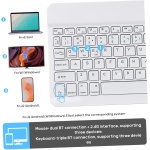 Uonlytech 1 Juego De Teclado Y Ratón Inalámbricos Ratón Inalámbrico Teclados Inalámbricos Teclado Inalámbrico para Tableta Teclado Portátil Ratón Y Teclado Batería De Teclado Blanca - Imagen 3