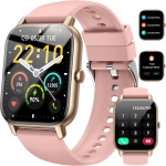 Reloj Inteligente Mujer, 1.85" Smartwatch Llamadas Bluetooth con Podómetro/Pulsómetro/Monitor de Sueño, 110+ Modos Deportivos Impermeable IP68 Pulsera Actividad para Android iOS, Oro Rosa - Imagen 1