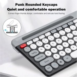 docooler Combo Teclado y Ratón Inalámbrico Doble Modo Teclado de Membrana 2.4G BT5.0 BT 3 canales Can C Connect Cuatro dispositivos Teclado Recargable Conectividad de dos modos - Imagen 6