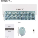 Teclados Silenciosos Juego de ratón y Teclado inalámbrico Keycap Punk Keyboard 2,4G inalámbrico y/PC/Teclado silencioso y ratón Teclado Laptop (Blue, One Size) - Imagen 7