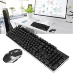 ciciglow Combo de Teclado Mecánico Y Mouse, RGB Retroiluminado con Cable Recargable 3200DPI Ratones Teclado Inalámbrico para Juegos para PC Gamer Computadora de Escritorio - Imagen 9