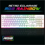 SPIRIT OF GAMER x MK600 | Pack Teclado Ratón Inalámbrico Gamer Blanco Recargable RGB | Diseño QWERTZ Alemán Retroiluminado | Gaming Keyboard Semi Mecánico | Wireless Mouse 4800 DPI | PS4/PS5, PC, Xbox - Imagen 3