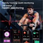Reloj Inteligente Hombre Smartwatch Llamadas: 2.2" Smart Watch con Presion Arterial Pulsometro Podometro Brujula Altimetro 107 Modos Deportivos Impermeable Reloj Digital Hombre para iPhone Android - Imagen 3