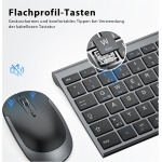 iClever Juego de teclado y ratón inalámbricos 2.4G, USB-C recargable, tamaño original, delgado, delgado y resistente para Windows 7/8/10, Mac OS - Imagen 5