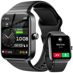 Reloj Inteligente Hombre con Llamadas y Voz de Alexa, 1.8" Smartwatch IP68 Reloj Deportivo Mujer con 100+ Modos Deportivos, Pulsera Actividad Pulsómetro/Monitor de Sueño/Podómetro para Android iOS