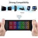 Tlilyy 5X Ratón de Aire para Android TV Box, Mini Teclado Inalámbrico Ratón Remoto de Aire Control con Aprendizaje IR MX3 Pro con Retroiluminación RGB - Imagen 3