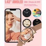 LEMFO Reloj Inteligente Mujer, 1.43" AMOLED Smartwatch Mujer con Función Femenina, Monitor Sueño, 120+ Modos Deportes, DIY Esfera Reloj, SpO2, Smartwatch para Android e iOS - Imagen 2