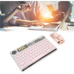 Combo de Teclado Inalámbrico Transparente, Conectividad de 3 Modos, Inalámbrico BT5.1 y 2.4G, Receptor USB, Compatibilidad con Múltiples Dispositivos, Puerto USB C, Amplia (Pink) - Imagen 4