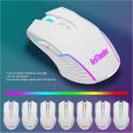 RedThunder Combo de teclado y mouse inalámbrico para juegos K10, batería recargable con retroiluminación LED de 3800 mAh, teclado de sensación mecánica de diseño británico + ratones 7D 3200DPI para PC - Imagen 5