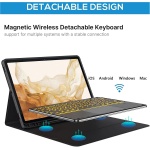 EHLCYS Funda con Teclado para Lenovo Tab P12 12,7 Pulgadas TB370FU 2023 Tableta, Trackpad Inteligente Multipunto Retroiluminado De 7 Colores, Teclado Bluetooth Inalámbrico Desmontable con Ratón - Imagen 5