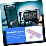 Gatuida 1 Juego Conjunto De Ratón De Teclado Control Inalámbrico Teclado USB Teclado del Ordenador Portátil Ratones y Teclado Inalambrico Oficina Abdominales Colocar Computadora - Imagen 2