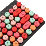 Teclado Inalámbrico, Teclado y Ratón Inalámbricos Coloridos, Ratón Redondo Duradero de 86 Teclas para Ordenador Portátil (Black) - Imagen 8