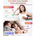HASAKEI Reloj Inteligente Mujer con Llamadas Bluetooth 5.3, Smartwatch 1.39" con Seguimiento del Menstrual/120+ Modos Deportes/Pulsómetro/SpO2/Monitor Sueño/WhatsApp IP68 Android iOS Oro, Regalo Mujer - Imagen 4