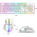 SPIRIT OF GAMER x MK600 | Pack Teclado Ratón Inalámbrico Gamer Blanco Recargable RGB | Diseño QWERTZ Alemán Retroiluminado | Gaming Keyboard Semi Mecánico | Wireless Mouse 4800 DPI | PS4/PS5, PC, Xbox - Imagen 9