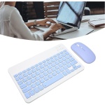 Teclados de Computadora Ratones, Juego de Ratón con Teclado Inalámbrico Diseño Ergonómico Estructura de Pie de Tijera de Metal ABS para Oficina (Blue) - Imagen 2