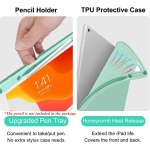 HaoHZ Funda Teclado Español (ñ) para iPad 8a Gen (2020) / 7a Gen (2019) 10,2 Pulgadas, Teclado Inalámbrico Desmontable con Portalápices, Teclado con Ratón Bluetooth,Verde,7 Color Backlit - Imagen 6