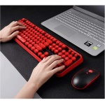 WYKDL Teclado inalámbrico y ratón de 2,4 GHz Recargable compacta Tranquila Teclado de tamaño Completo y el Combo de ratón con Receptor USB for Windows PC portátil - Imagen 2
