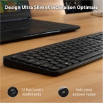 Bluestork - Pack Easy Slim Teclado y Ratón Inalámbrico - Wireless - Silencioso - Diseño Ultra Silm - AZERTY FR (Negro) - Imagen 5