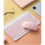 NB 10 pulgadas ultra delgado mini teclado Bluetooth y ratón para Android teléfono móvil tableta teclado inalámbrico Fori Pad I O S teléfono móvil ruso español - Imagen 2