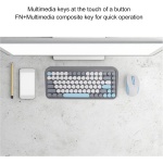 Combo de Teclado y Mouse Inalámbricos, Conectividad 2.4G y Bluetooth, Teclado Inalámbrico de 84 Teclas y Mouse Ergonómico para Computadora, Computadora de Escritorio, PC y - Imagen 5