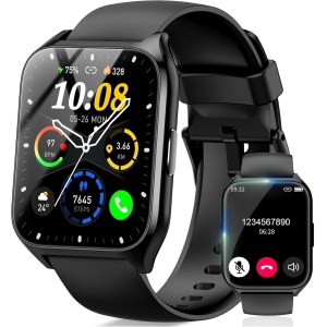 Reloj Inteligente Hombre Mujer, 1.85" Smartwatch con Llamadas Bluetooth, 110+ Modos Deportivos, Impermeable IP68 Smart Watch, Pulsómetro/Monitor de Sueño/Podómetro Pulsera Actividad para Android iOS