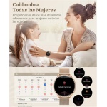 RUXINGX Reloj Inteligente Mujer con Llamada 5.3, Smartwatch Mujer Seguimiento del Periodo, 120+ Modos Deportes, Pulsómetro, SpO2, Monitor Sueño, Podómetro para Android iOS Oro, Regalo Mujer - Imagen 3