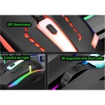 GTOULHH Combo Teclado y Ratón Inalámbrico Teclado con Cable Retroiluminado Teclado For Juegos Teclado LED Fresco Teclado De Computadora PC/Laptops/Ordenador(Black) - Imagen 7