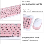 Bewinner Combo de Ratón y Teclado Inalámbrico con Diseño de Estilo Punk, Juego de Ratón y Teclado Inalámbrico con Lindas Teclas Redondas para Computadora Portátil de Escritorio - Imagen 3