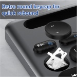 ROTRES Teclado Inalámbrico Bluetooth, Inalámbrico Recargable con 3 Canales con el Ratón para Android/Windows/iOS Tablet, Smartphone, Mac OS MacBook, PC, Portátil, Ordenador, Negro - Imagen 3
