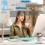 Juego de teclado Bluetooth inalámbrico, teclado inalámbrico con ratón, mini teclado ultrafino, juego de ratón inalámbrico para iPad, Mac, PC, portátil, tableta, Surface, teléfono, ordenador, QWERTY - Imagen 3